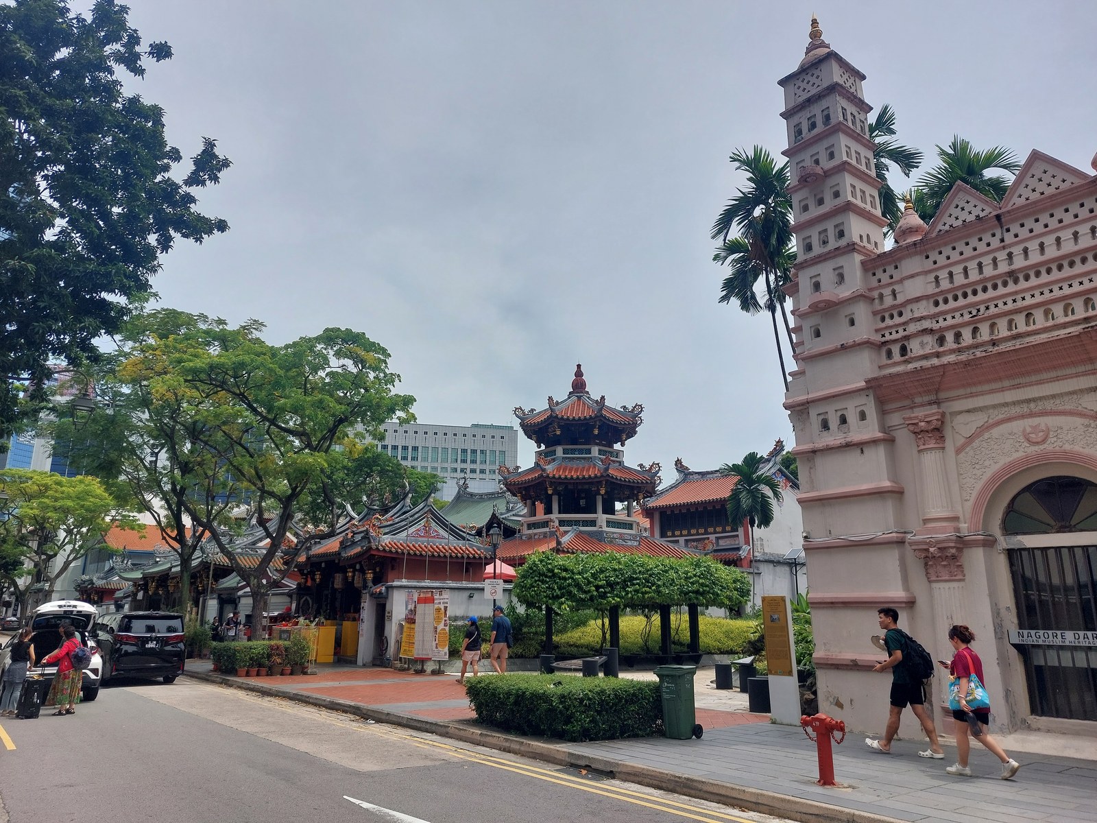 Chinatown Singapur bunte Häuser