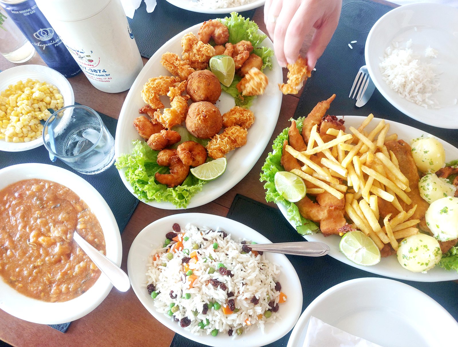 Shrimp-Sequenz mit mehreren Gängen Garnelen in Balneário Camboriú